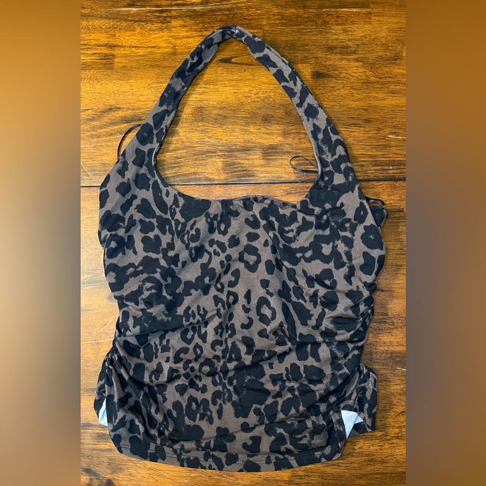 Reformation Leopard Halter Top - image 2